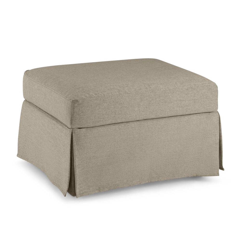 Shop Bush Home Harper Storage Ottoman with Tray and Slipcover, Image 01, HAR012SDB, #color_sand basketweave fabric