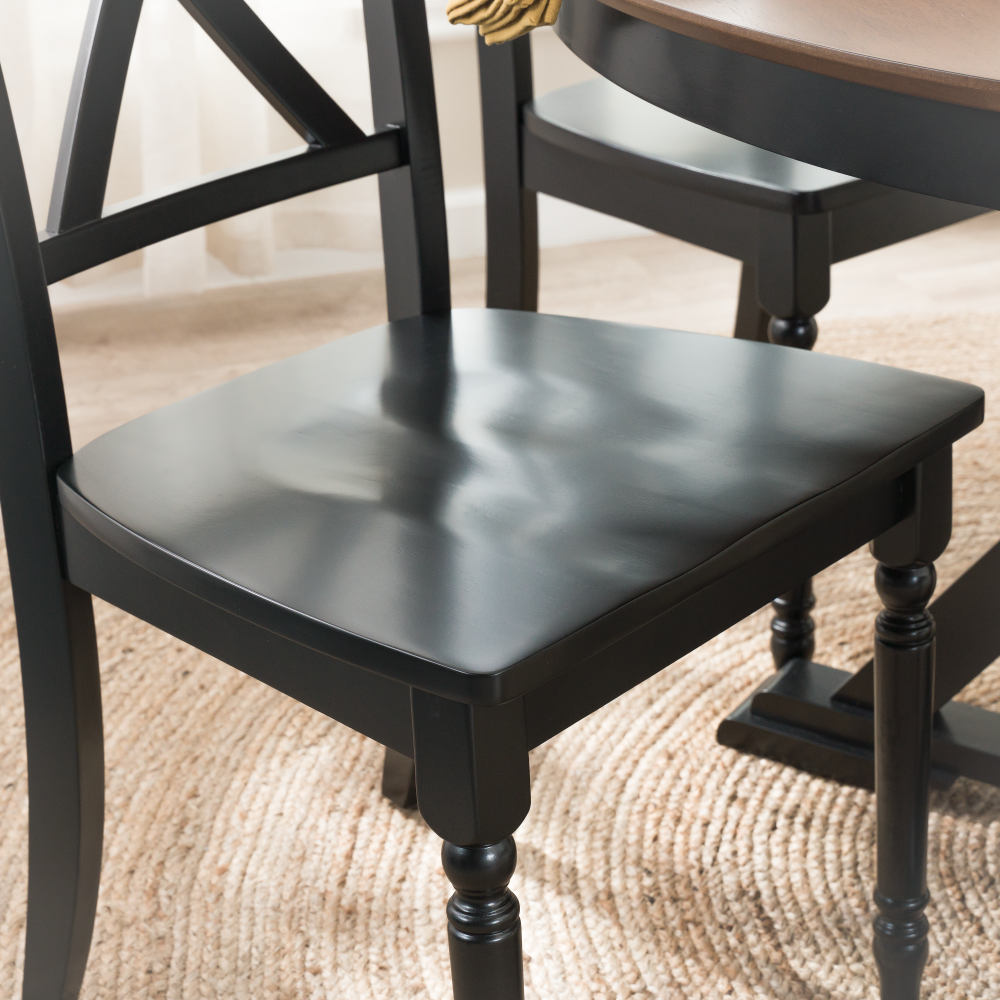 Shop Bush Furniture Sterling Cross Back Dining Chairs - Set of 2, Image 05, SLCH01BLP-03, #color_black paint