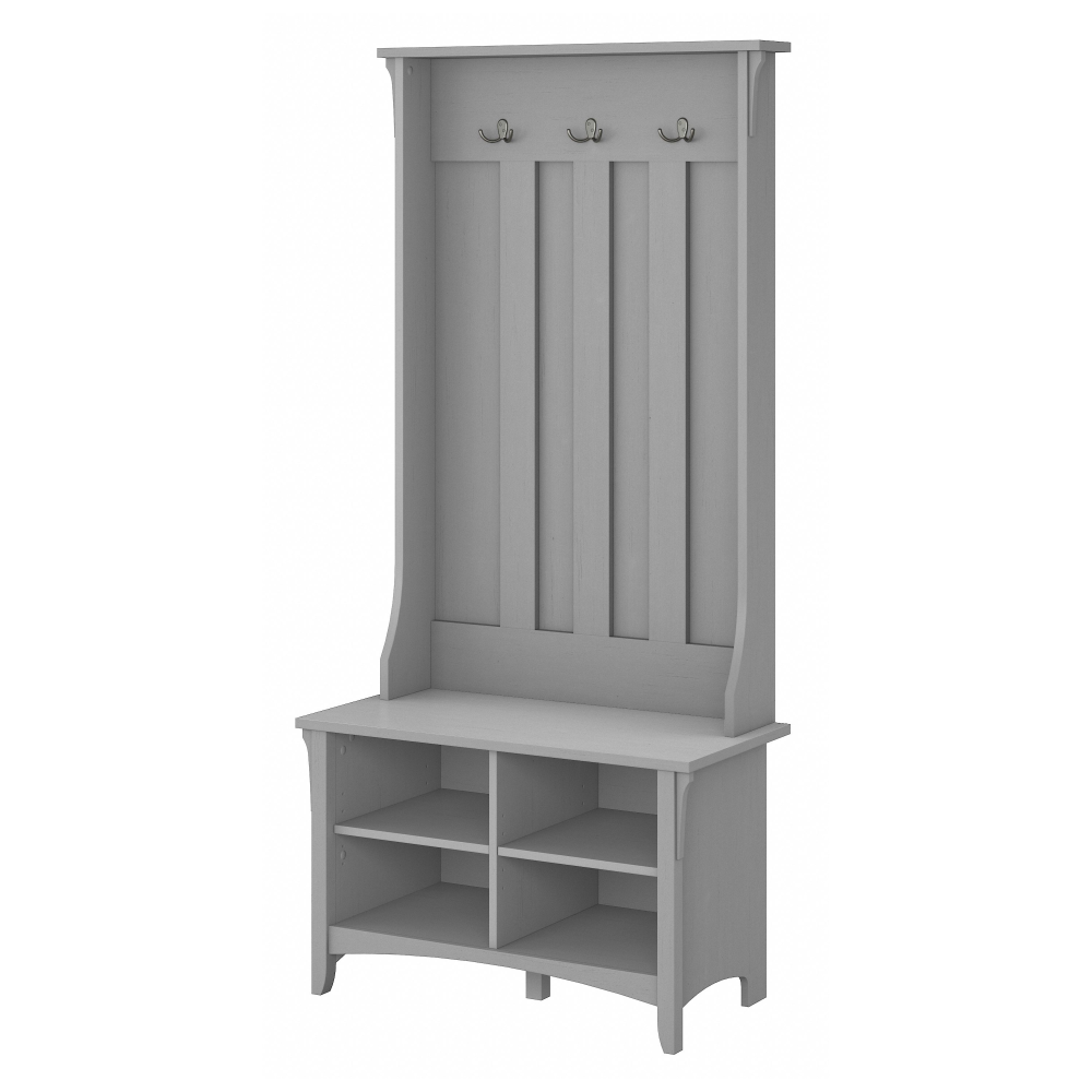 Shop Bush Furniture Salinas Hall Tree with Storage Bench, Image 01, SAL001CG, #color_cape cod gray