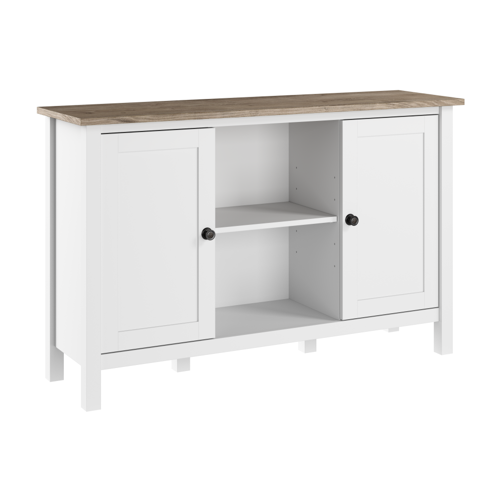 Shop Bush Furniture Mayfield 48W Tall TV Stand, Image 01, MAS148GW2-Z, #color_shiplap gray/pure white