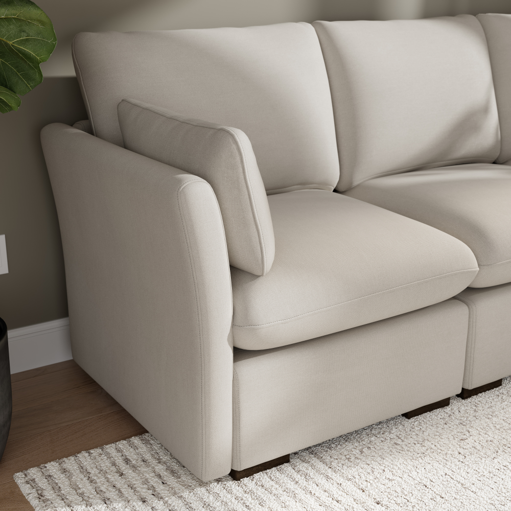 Shop Bush Home Sienna Modular 2-Seater Loveseat, Image 05, SNA002MTW, #color_mist taupe
