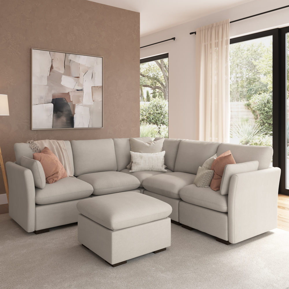 Shop Bush Home Sienna Modular Corner Wedge, Image 03, SIN36SMTW-03, #color_mist taupe